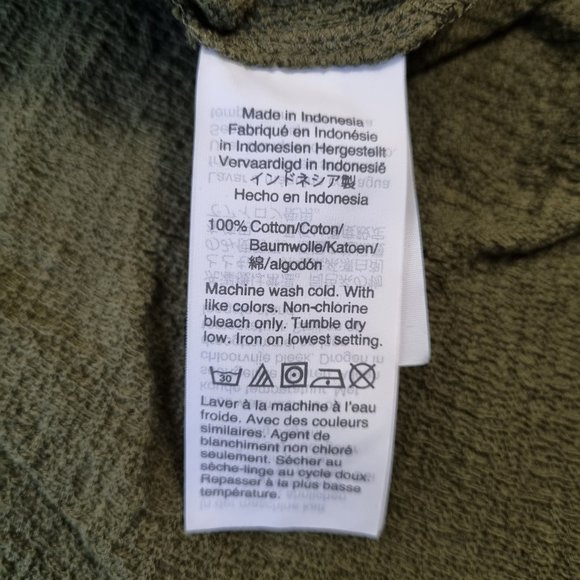 Madewell Tiered-Sleeve Blouse Miss Green Peasant Size 3X - Picture 9 of 14